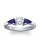 The Queen Diamond - 0,20 ct Zentraldiamant + 0,30 ct Seitensteine Saphir Diamantring in Weissgold