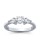 The Queen Diamond - 0,30 ct Zentraldiamant + 0,30 ct Seitensteine Diamantring in Weissgold