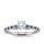 The Queen Diamond - 0,40 ct Zentraldiamant + 0,20 ct Seitensteine / 0,20 ct Saphir Diamantring in Weissgold