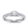 The Queen Diamond - 0,20 ct Zentraldiamant + 0,64 ct Seitensteine Diamantring in Weissgold