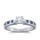 The Queen Diamond - 0,40 ct Zentraldiamant + 0,20 ct Seitensteine / 0,20 ct Saphir Diamantring in Weissgold