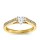 The Queen Diamond - 0,50 ct Zentraldiamant + 0,48 ct Seitensteine Diamantring in Gelbgold