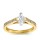 The Queen Diamond - 0,40 ct Zentraldiamant + 0,48 ct Seitensteine Diamantring in Gelbgold