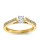 The Queen Diamond - 0,40 ct Zentraldiamant + 0,48 ct Seitensteine Diamantring in Gelbgold