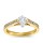 The Queen Diamond - 0,40 ct Zentraldiamant + 0,48 ct Seitensteine Diamantring in Gelbgold