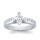 The Queen Diamond - 0,50 ct Zentraldiamant + 0,60 ct Seitensteine Diamantring in Weissgold