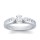 The Queen Diamond - 0,50 ct Zentraldiamant + 0,60 ct Seitensteine Diamantring in Weissgold
