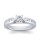 The Queen Diamond - 0,40 ct Zentraldiamant + 0,60 ct Seitensteine Diamantring in Weissgold