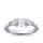 The Queen Diamond - 0,40 ct Zentraldiamant + 0,30 ct Seitensteine Diamantring in Weissgold