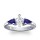 The Queen Diamond - 0,50 ct Zentraldiamant + 0,30 ct Seitensteine Saphir Diamantring in Weissgold