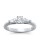 The Queen Diamond - 0,40 ct Zentraldiamant + 0,30 ct Seitensteine Diamantring in Weissgold