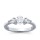 The Queen Diamond - 0,40 ct Zentraldiamant + 0,30 ct Seitensteine Diamantring in Weissgold