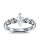The Queen Diamond - 0,50 ct Zentraldiamant + 0,70 ct Seitensteine Diamantring in Weissgold