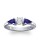 The Queen Diamond - 0,40 ct Zentraldiamant + 0,30 ct Seitensteine + Saphir Diamantring in Weissgold