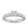 The Queen Diamond - 0,40 ct Zentraldiamant + 0,64 ct Seitensteine Diamantring in Weissgold