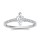 The Queen Diamond - 0,50 ct Zentraldiamant + 0,42 ct Seitensteine Diamantring in Weissgold