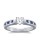 The Queen Diamond - 0,50 ct Zentraldiamant + 0,20 ct Seitensteine / 0,20 ct Saphir Diamantring in Weissgold