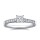 The Queen Diamond - 0,50 ct Zentraldiamant + 0,60 ct Seitensteine Diamantring in Weissgold