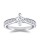 The Queen Diamond - 0,50 ct Zentraldiamant + 0,48 ct Seitensteine Diamantring in Weissgold