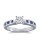 The Queen Diamond - 0,50 ct Zentraldiamant + 0,20 ct Seitensteine / 0,20 ct Saphir Diamantring in Weissgold