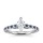 The Queen Diamond - 0,50 ct Zentraldiamant + 0,20 ct Seitensteine / 0,20 ct Saphir Diamantring in Weissgold