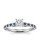 The Queen Diamond - 0,50 ct Zentraldiamant + 0,20 ct Seitensteine / 0,20 ct Saphir Diamantring in Weissgold