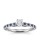 The Queen Diamond - 0,50 ct Zentraldiamant + 0,20 ct Seitensteine / 0,20 ct Saphir Diamantring in Weissgold