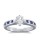 The Queen Diamond - 0,50 ct Zentraldiamant + 0,20 ct Seitensteine / 0,20 ct Saphir Diamantring in Weissgold