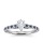 The Queen Diamond - 0,40 ct Zentraldiamant + 0,20 ct Seitensteine / 0,20 ct Saphir Diamantring in Weissgold