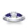 The Queen Diamond - 0,70 ct Zentraldiamant + 0,30 ct Seitensteine Saphir Diamantring in Weissgold