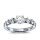 The Queen Diamond - 0,70 ct Zentraldiamant + 0,70 ct Seitensteine Diamantring in Weissgold