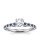 The Queen Diamond - 0,70 ct Zentraldiamant + 0,20 ct Seitensteine / 0,20 ct Saphir Diamantring in Weissgold