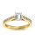 The Queen Diamond - 0,70 ct Zentraldiamant + 0,48 ct Seitensteine Diamantring in Gelbgold