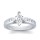 The Queen Diamond - 0,70 ct Zentraldiamant + 0,60 ct Seitensteine Diamantring in Weissgold