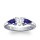 The Queen Diamond - 0,70 ct Zentraldiamant + 0,30 ct Seitensteine Saphir Diamantring in Weissgold