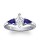 The Queen Diamond - 0,70 ct Zentraldiamant + 0,30 ct Seitensteine Saphir Diamantring in Weissgold