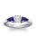 The Queen Diamond - 0,70 ct Zentraldiamant + 0,30 ct Seitensteine + Saphir Diamantring in Weissgold