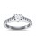 The Queen Diamond - 0,70 ct Zentraldiamant + 0,70 ct Seitensteine Diamantring in Weissgold