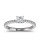 The Queen Diamond - 0,40 ct Zentraldiamant + 0,60 ct Seitensteine Diamantring in Weissgold