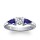 The Queen Diamond - 0,70 ct Zentraldiamant + 0,30 ct Seitensteine Saphir Diamantring in Weissgold