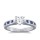 The Queen Diamond - 0,70 ct Zentraldiamant + 0,20 ct Seitensteine / 0,20 ct Saphir Diamantring in Weissgold