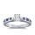 The Queen Diamond - 0,70 ct Zentraldiamant + 0,20 ct Seitensteine / 0,20 ct Saphir Diamantring in Weissgold