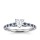 The Queen Diamond - 0,70 ct Zentraldiamant + 0,20 ct Seitensteine / 0,20 ct Saphir Diamantring in Weissgold