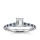 The Queen Diamond - 0,70 ct Zentraldiamant + 0,20 ct Seitensteine / 0,20 ct Saphir Diamantring in Weissgold