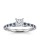 The Queen Diamond - 0,70 ct Zentraldiamant + 0,20 ct Seitensteine / 0,20 ct Saphir Diamantring in Weissgold