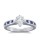 The Queen Diamond - 0,70 ct Zentraldiamant + 0,20 ct Seitensteine / 0,20 ct Saphir Diamantring in Weissgold