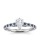 The Queen Diamond - 0,70 ct Zentraldiamant + 0,20 ct Seitensteine / 0,20 ct Saphir Diamantring in Weissgold
