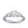 The Queen Diamond - 1,00 ct Zentraldiamant + 0,30 ct Seitensteine Diamantring in Weissgold