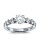 The Queen Diamond - 1,00 ct Zentraldiamant + 0,70 ct Seitensteine Diamantring in Weissgold