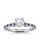 The Queen Diamond - 1,00 ct Zentraldiamant + 0,20 ct Seitensteine / 0,20 ct Saphir Diamantring in Weissgold